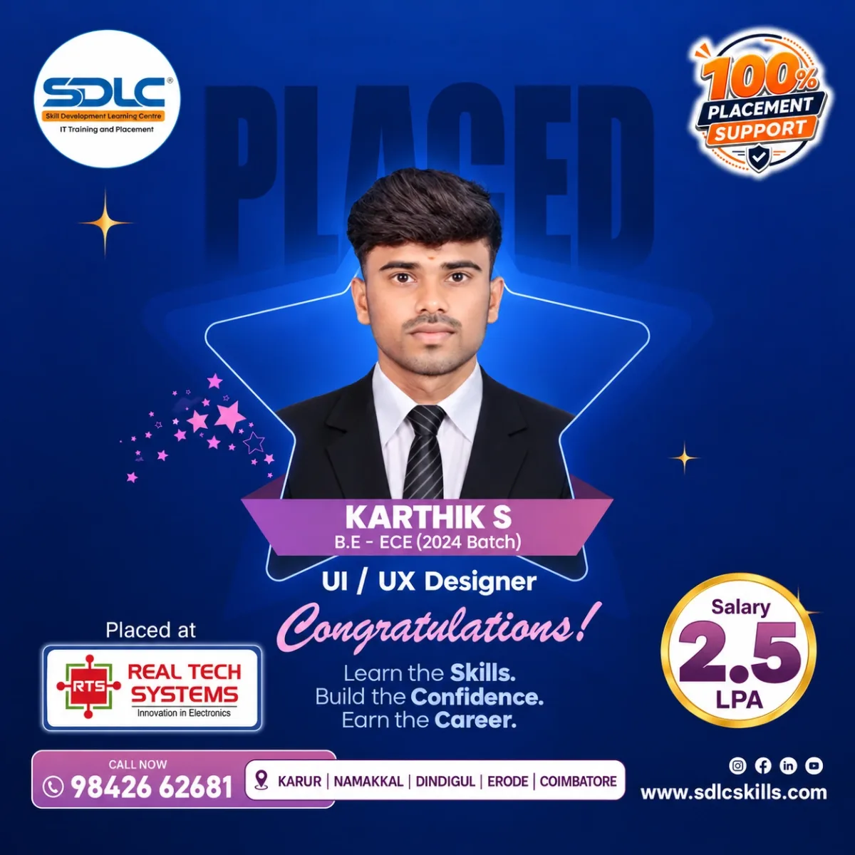 SDLC student placement announcement