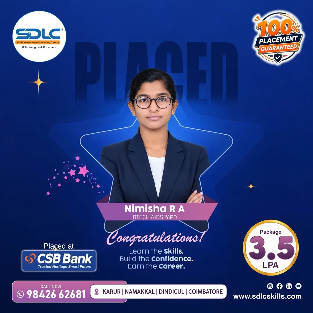 Nimisha CSB Bank placement