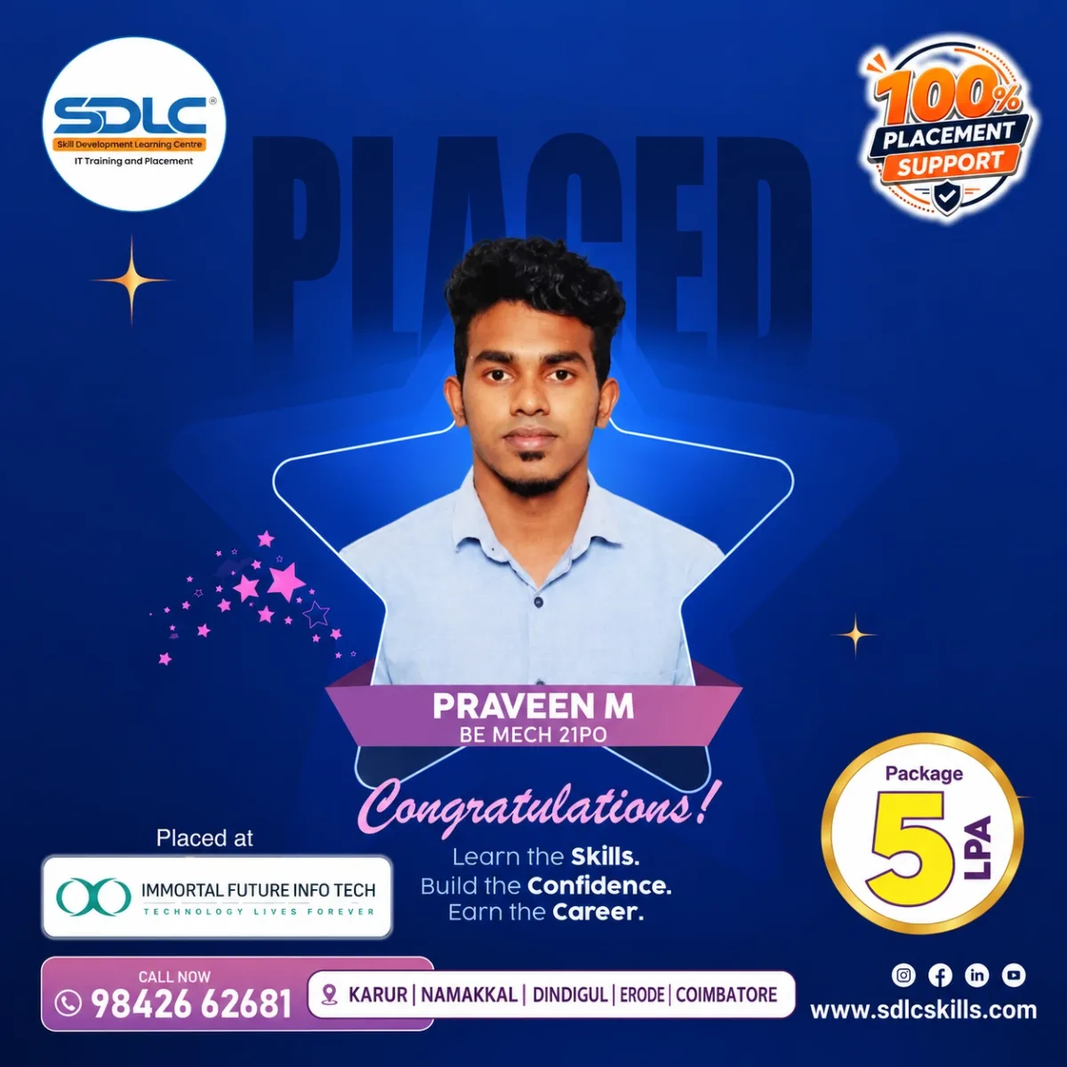 Praveen Immortal placement