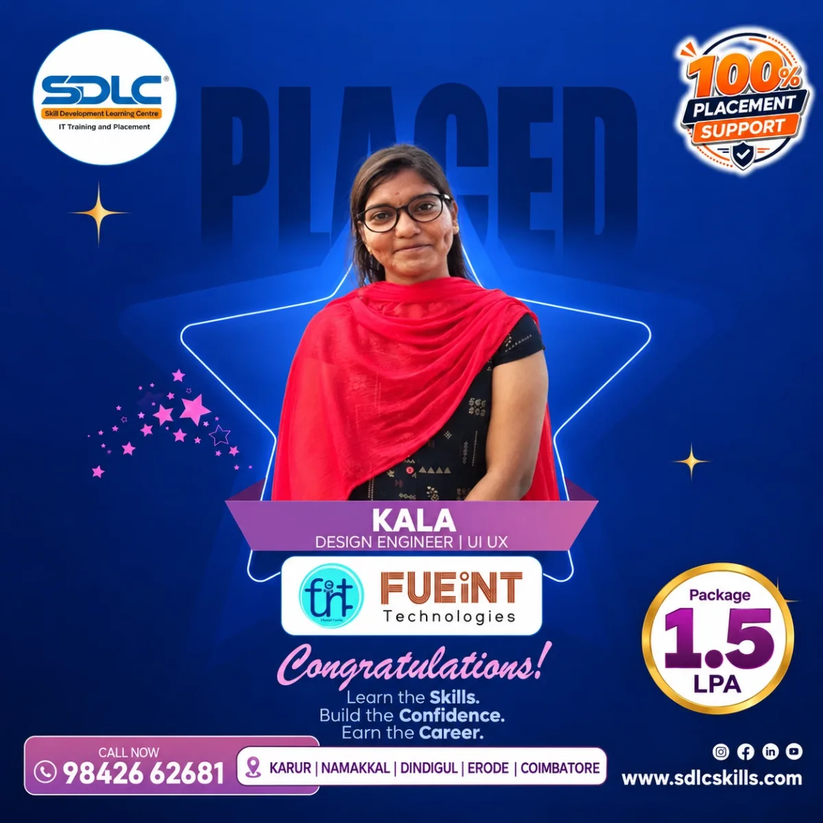 SDLC student placement announcement