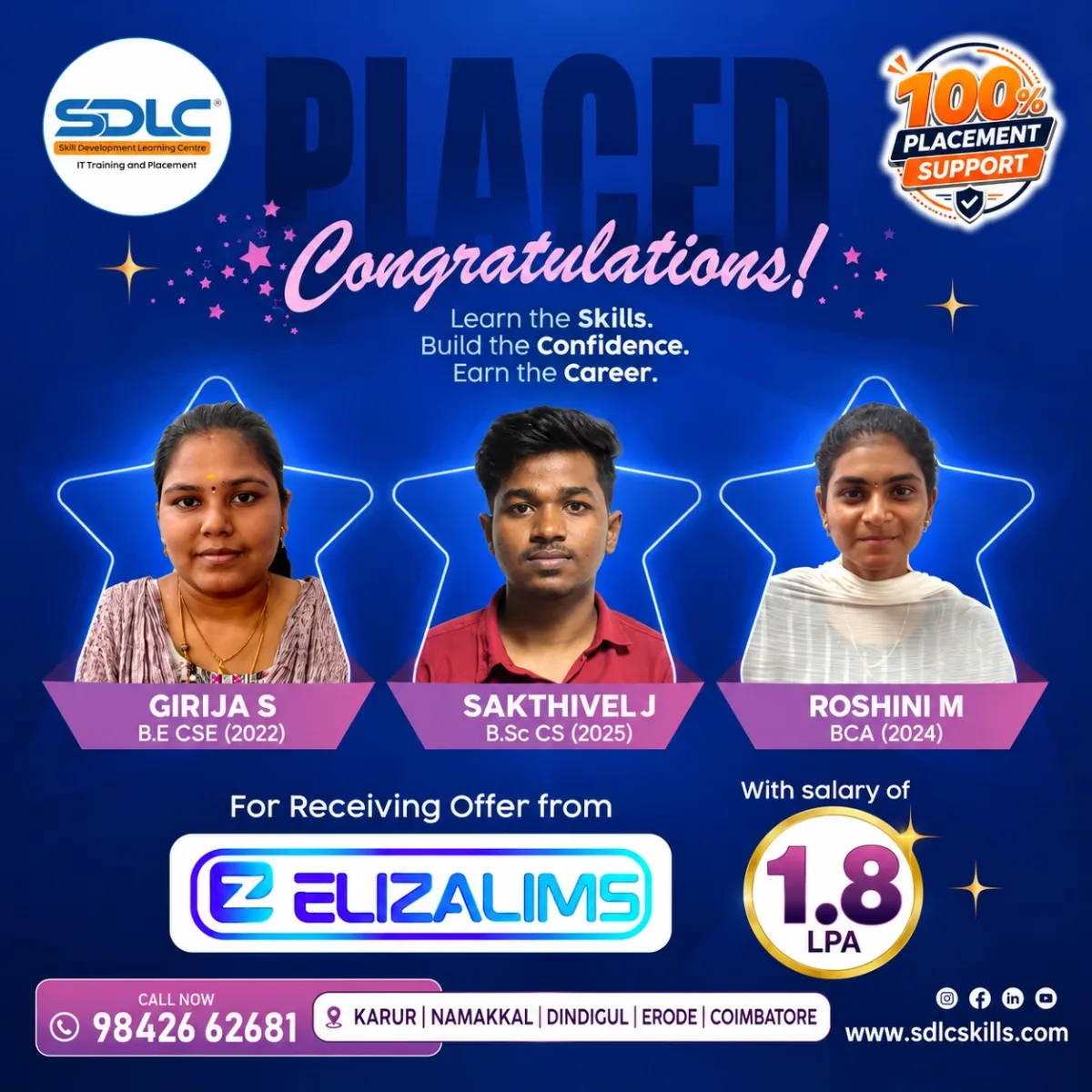 Eliza Placed Students