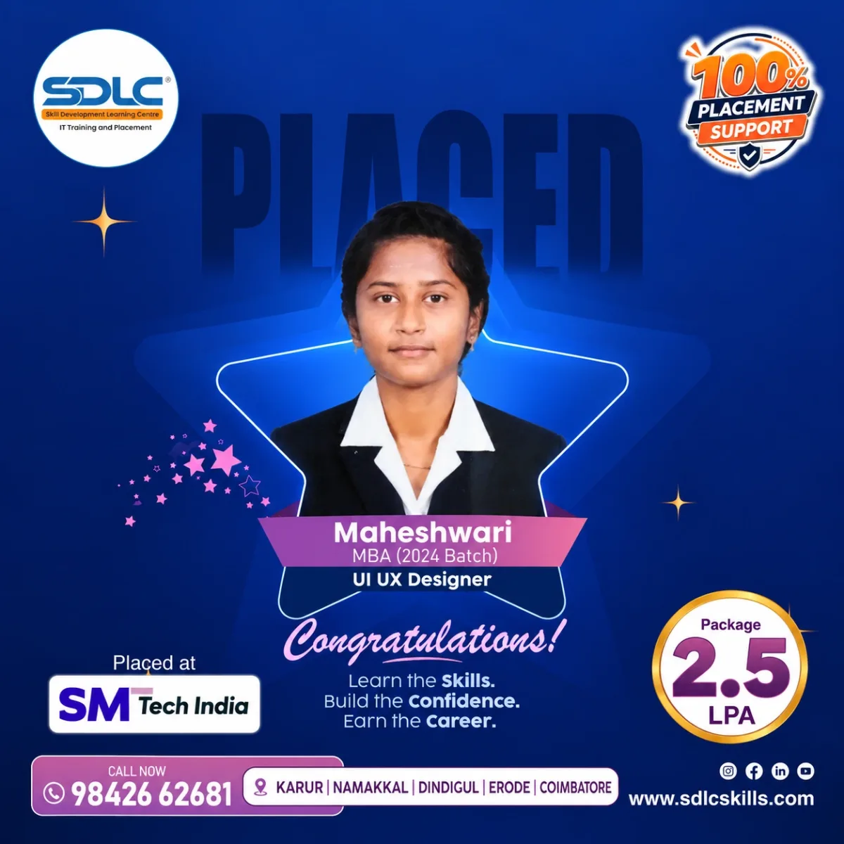 SDLC student placement announcement