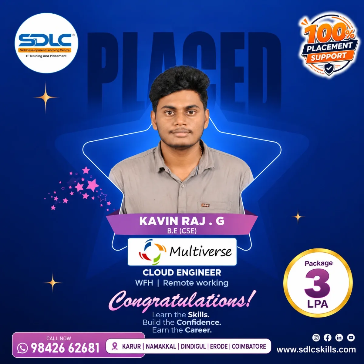 SDLC student placement announcement